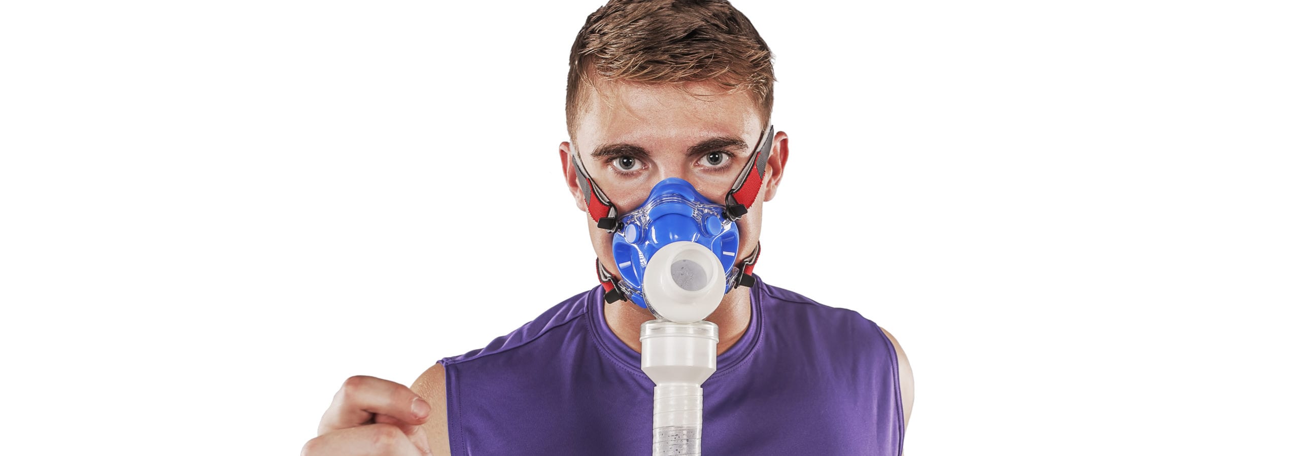 man using VO2 mask