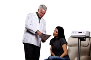 doctor giving patient instructions