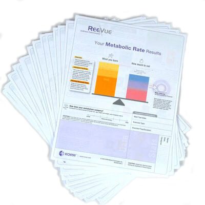 ReeVue Pre-Printed Report