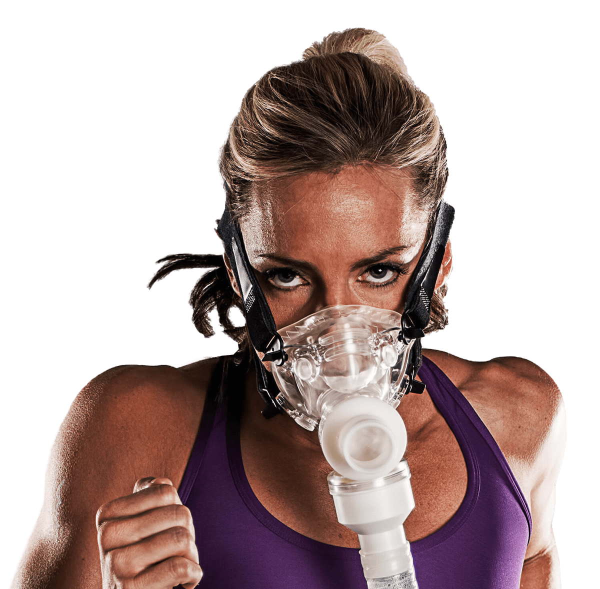 women wearing vo2 mask